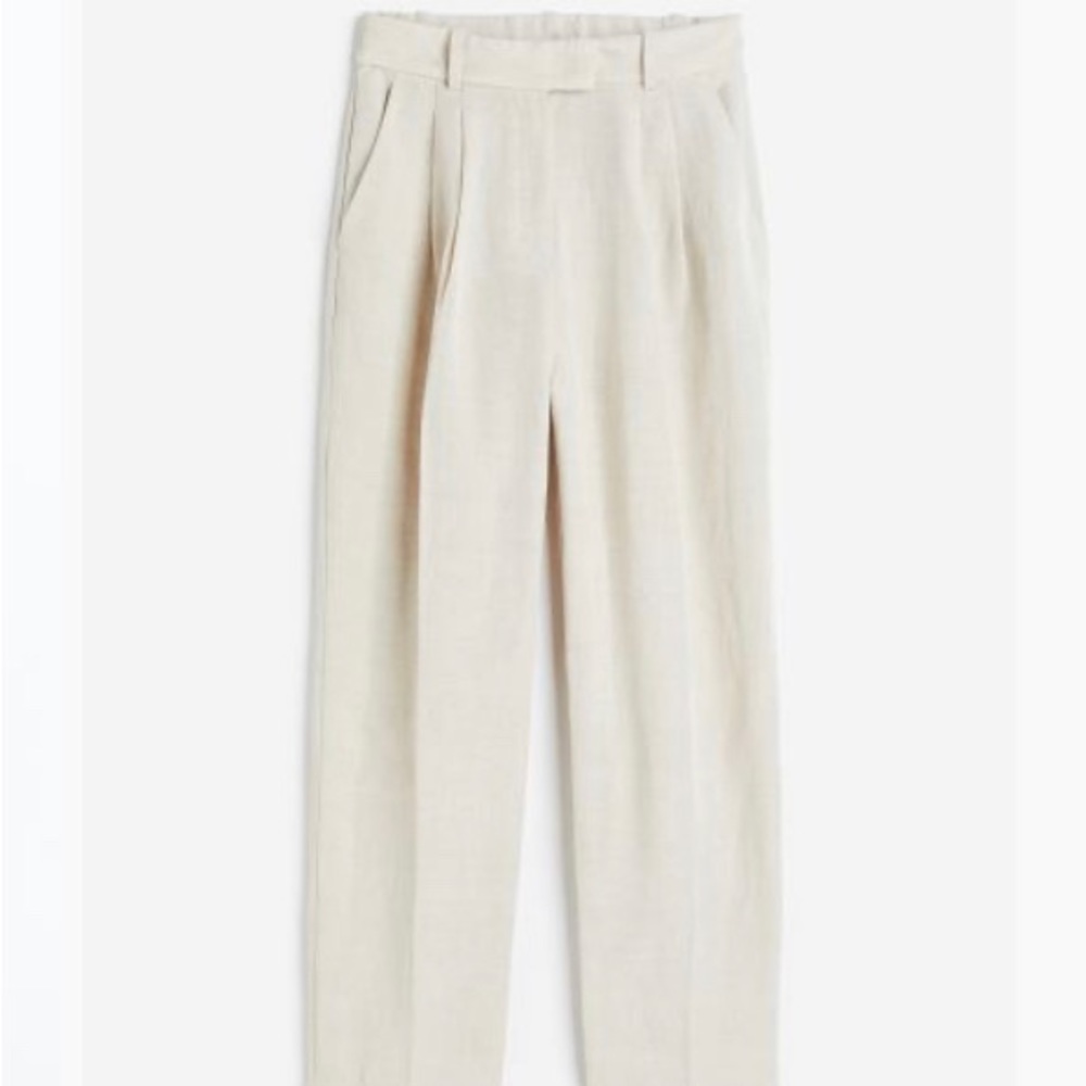 H&M Tapered Linen Pants